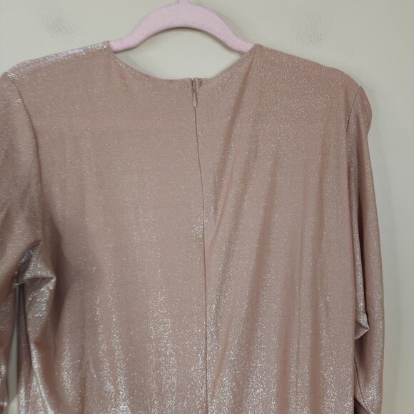 SKIMS Shimmer Catsuit Semi-Sheer High Crew Neckline in Sienna Size 3X - Picture 8 of 9
